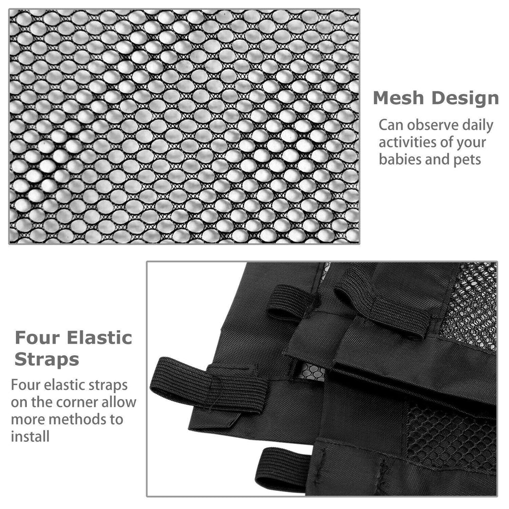 Retractable Mesh Pet Safety Gate – Portable, Pressure-Mounted Barrier