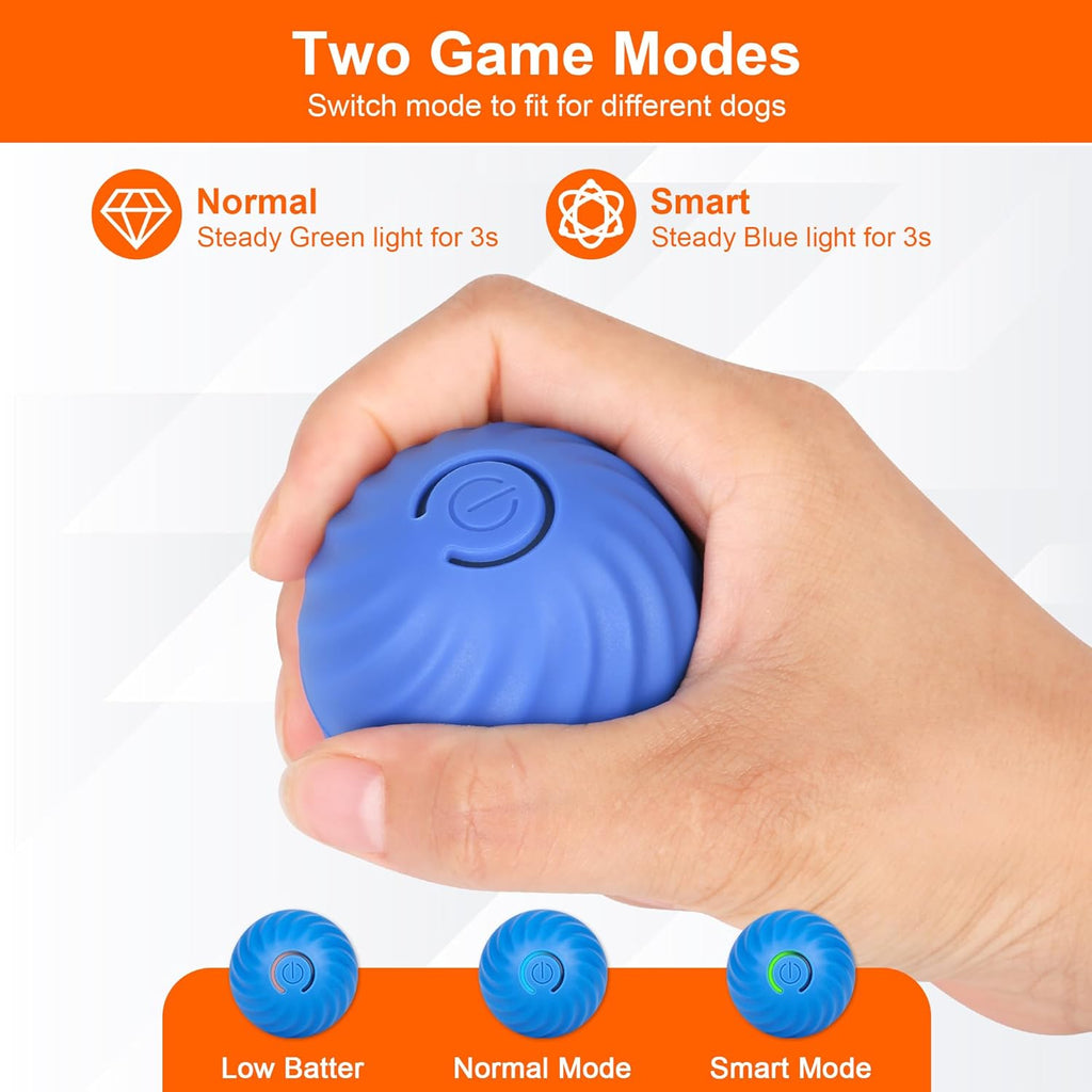 Interactive Smart Bouncing Ball for Dogs, USB Rechargeable