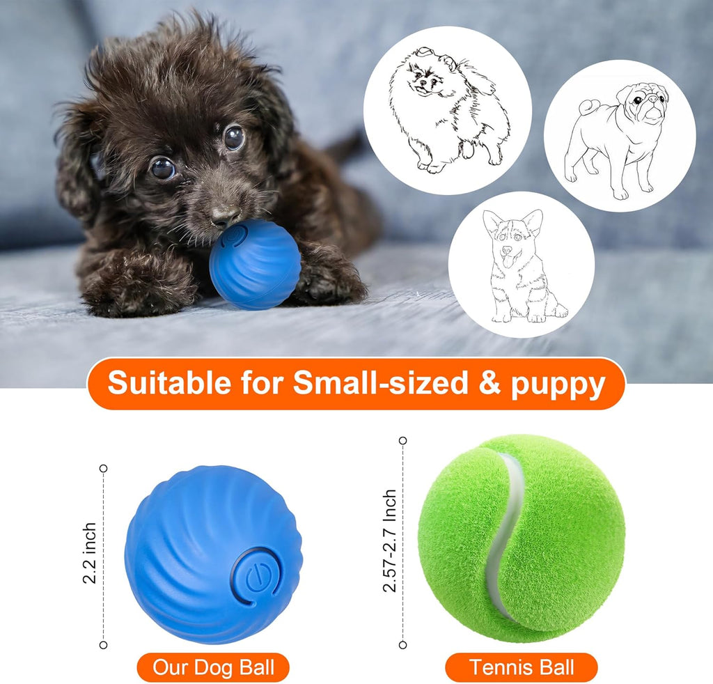 Interactive Smart Bouncing Ball for Dogs, USB Rechargeable