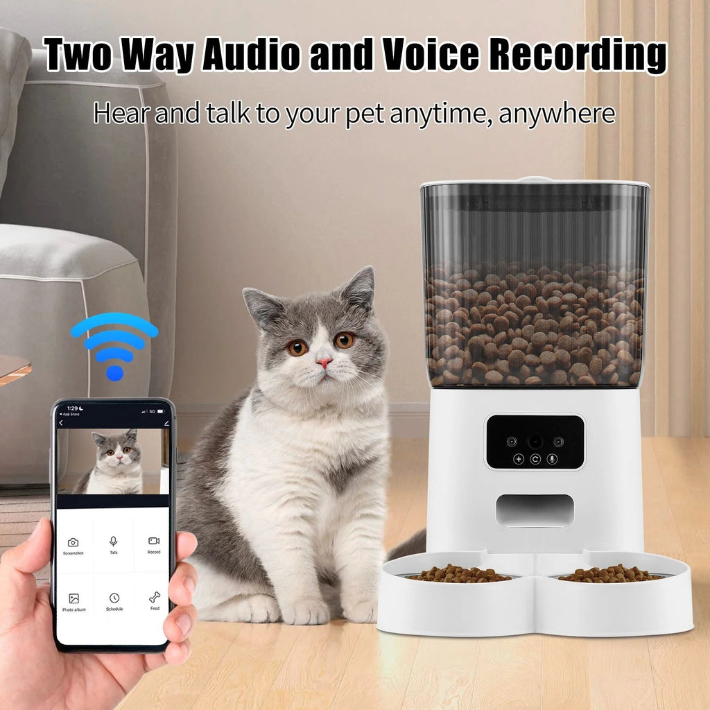 Automatic Pet Feeder with 1080P Camera and 5L Capacity