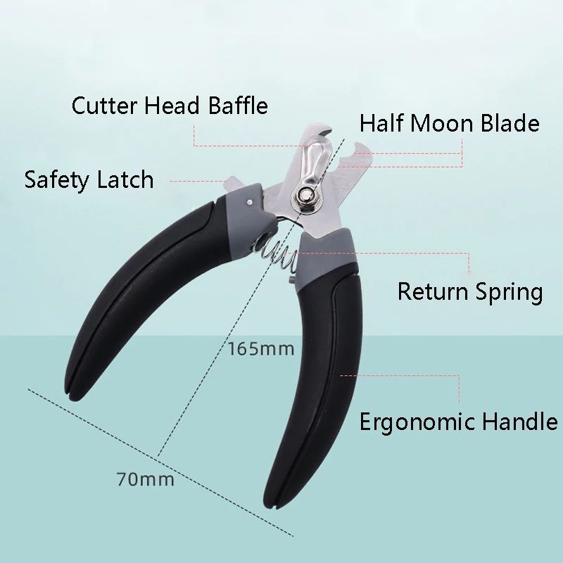 Cat Nail Clipper with Stainless Steel Blade and Ergonomic Grip