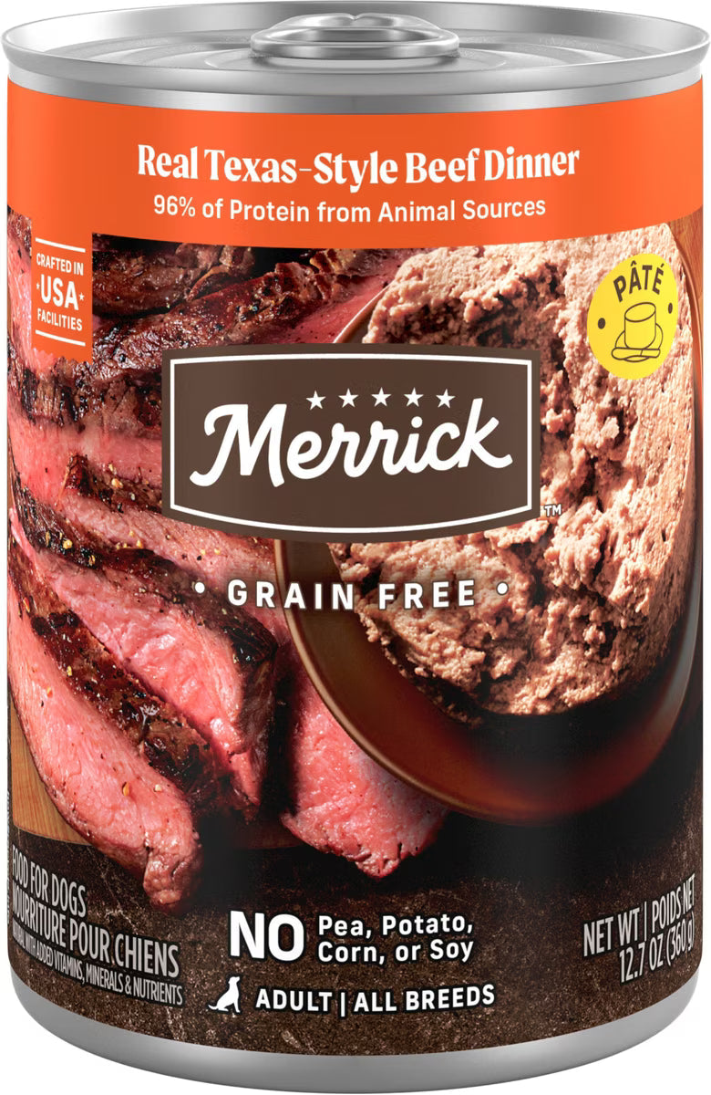 Grain-Free Beef Wet Dog Food with Beef Liver and Salmon Oil