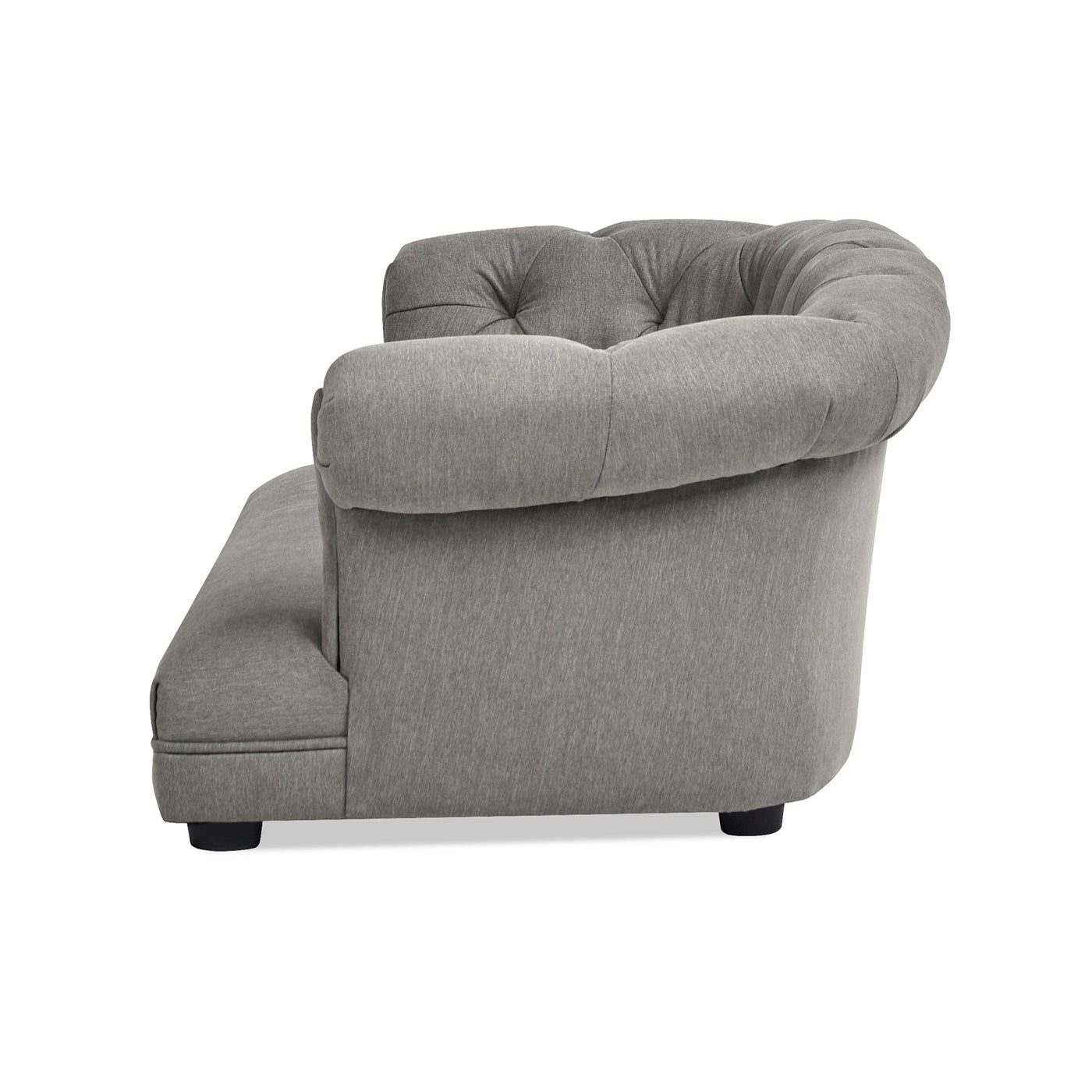 Gray Velvet Chesterfield Pet Sofa for Small and Medium Pets