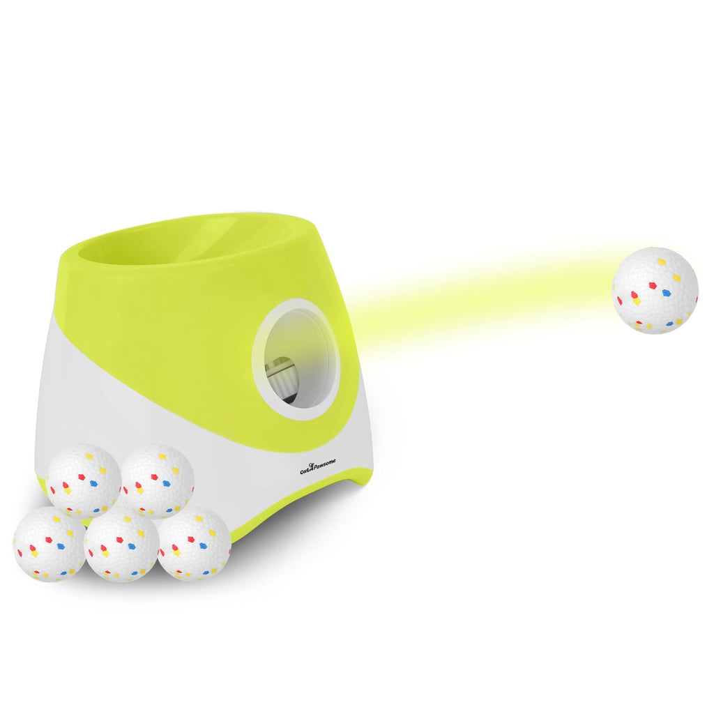 Automatic Ball Launcher for Small & Medium Dogs, 6 ETPU Balls Included