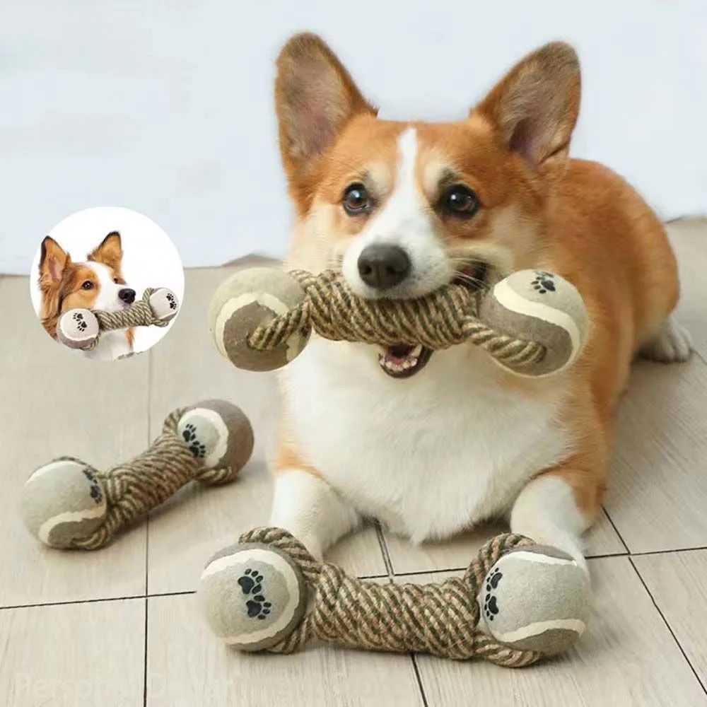 Cotton Rope Knot Toy for Medium and Large Dogs, 21cm