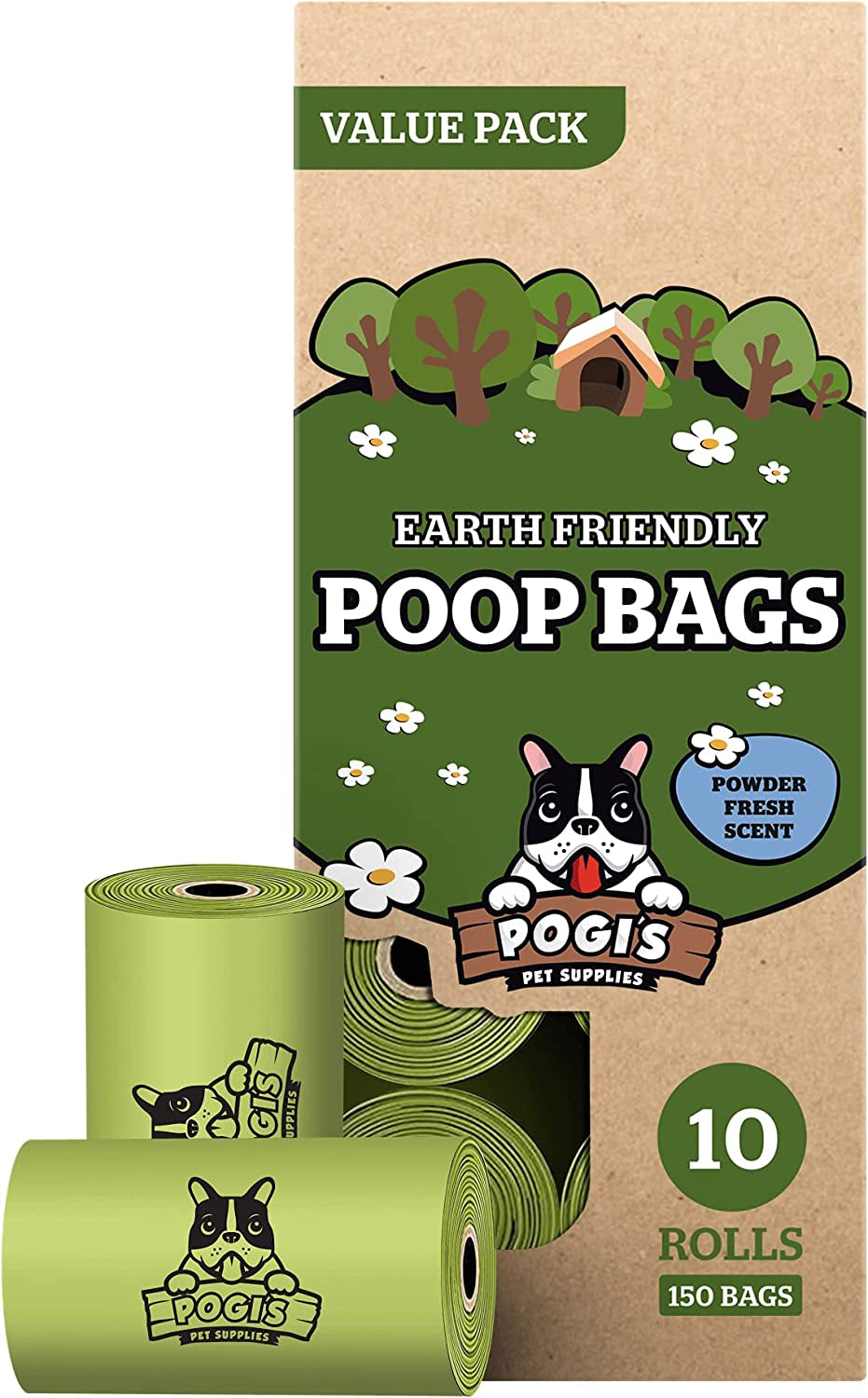 Extra Large Dog Poop Bags, 9 x 13.5 in, 150 Count, Scented