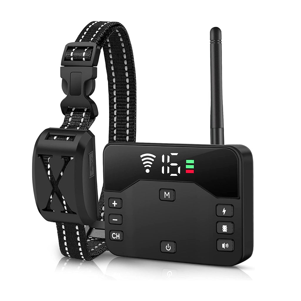 Gbruno 2-in-1 Wireless Electric Dog Fence with Adjustable Range