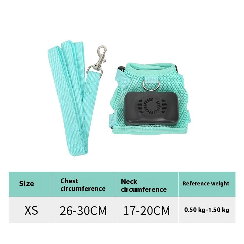 Wearable Pet Air Conditioner Harness for Small Dogs & Cats
