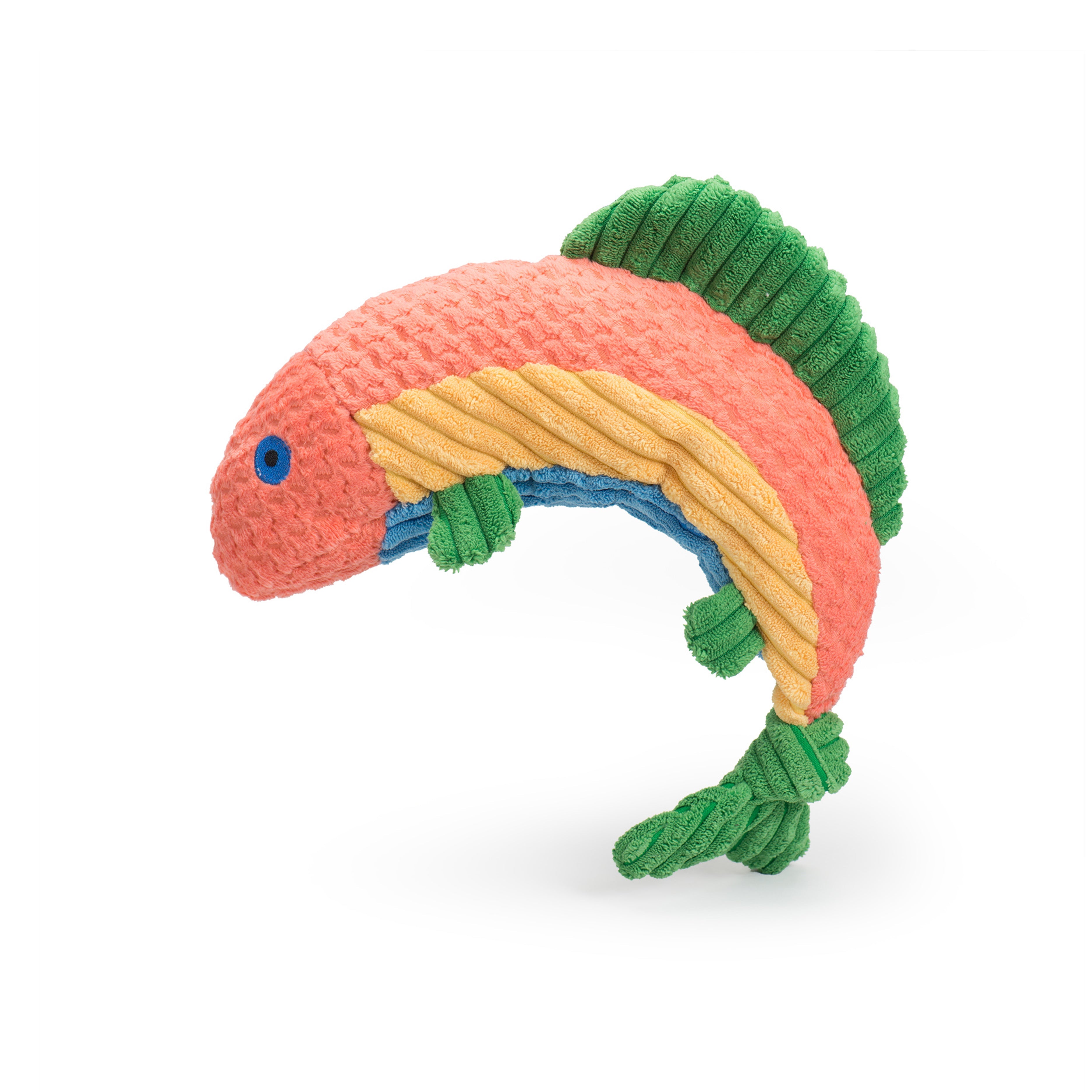 Trout Knotties® Plush Dog Toy with Squeaker, Half-Rounded Shape