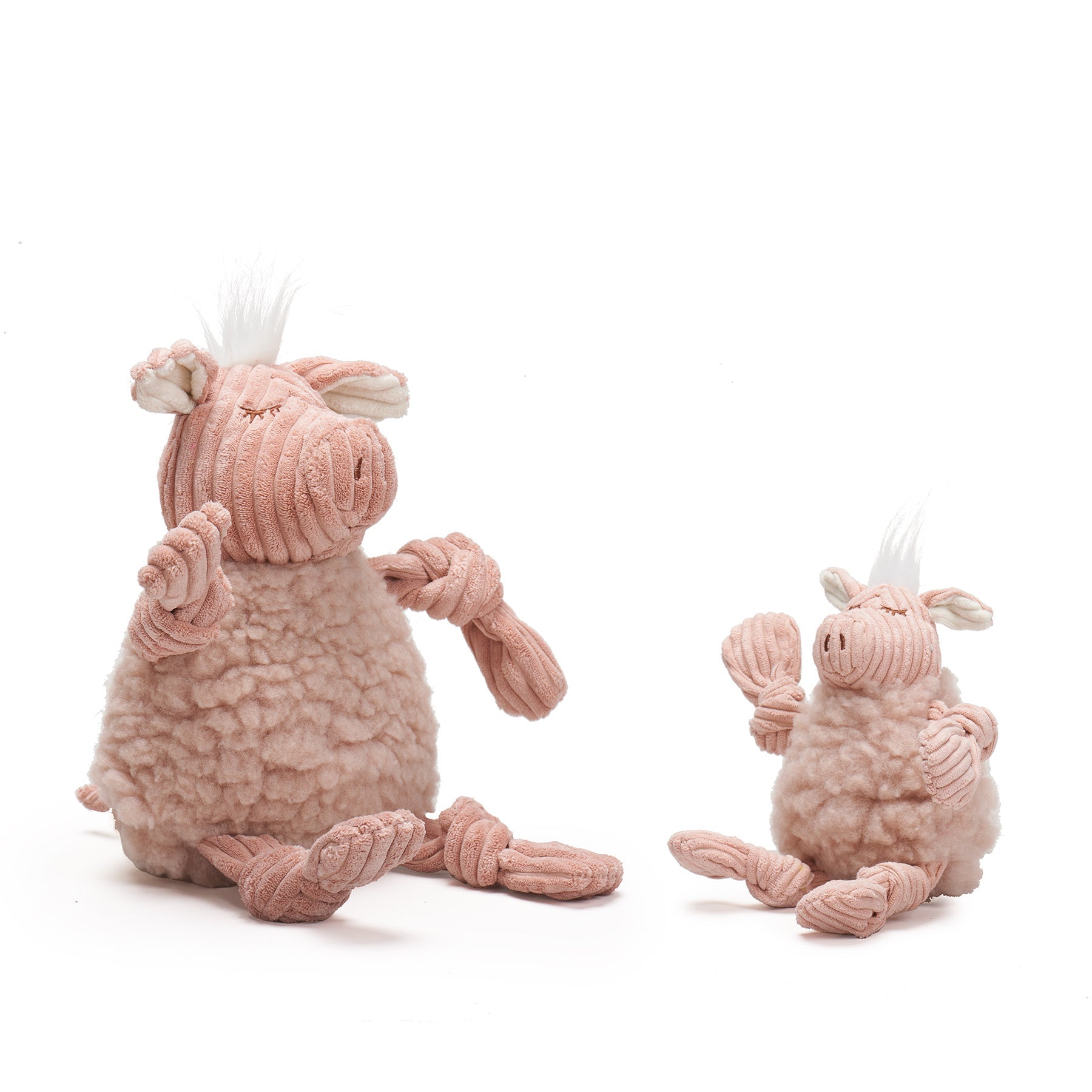 HuggleFleece FlufferKnotties Dog Toy with Knotted Limbs and Squeakers