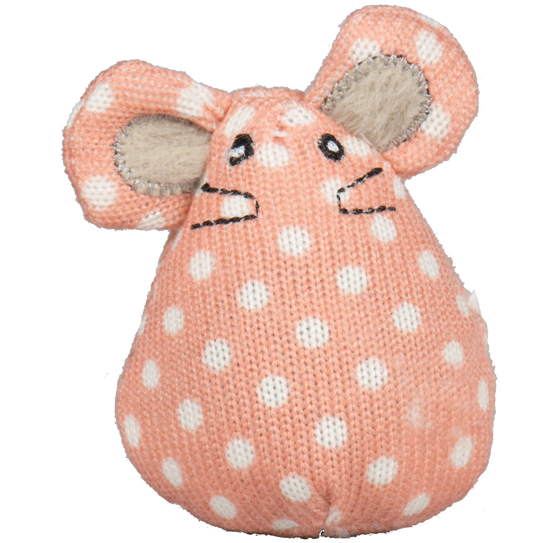 Polka Dot Catnip Mice Toys, 16-Pack with Storage Bucket
