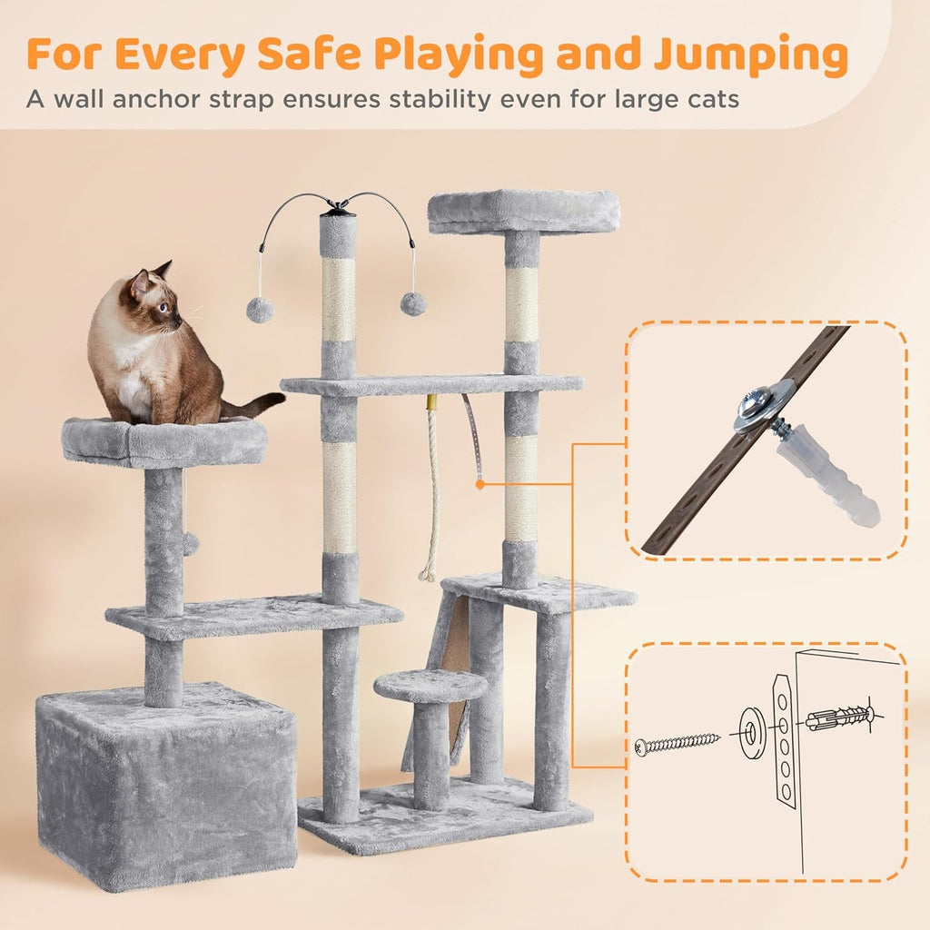 Multilevel Cat Tree with Condo, Perches & Scratching Posts