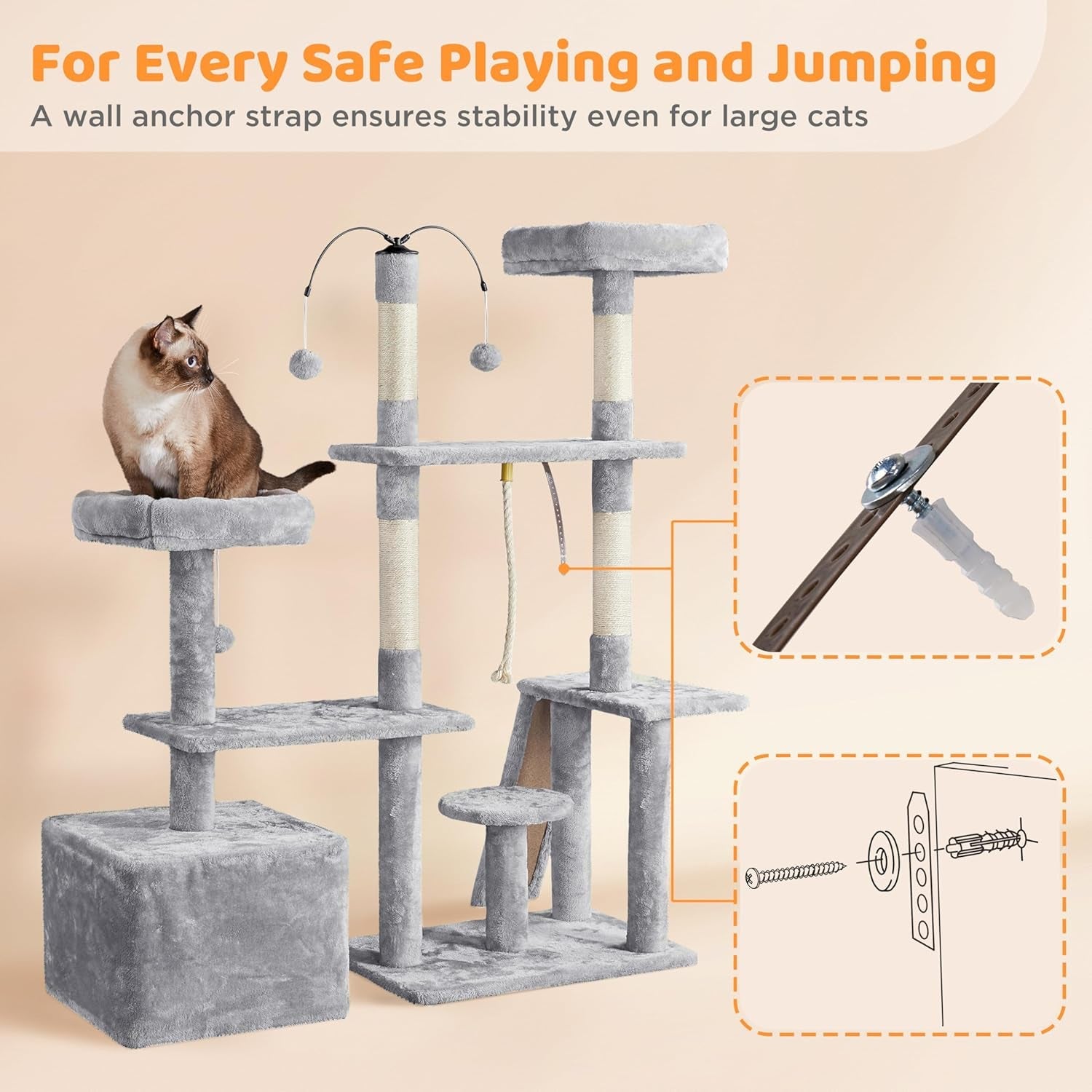 Multilevel Cat Tree with Condo, Perches & Scratching Posts