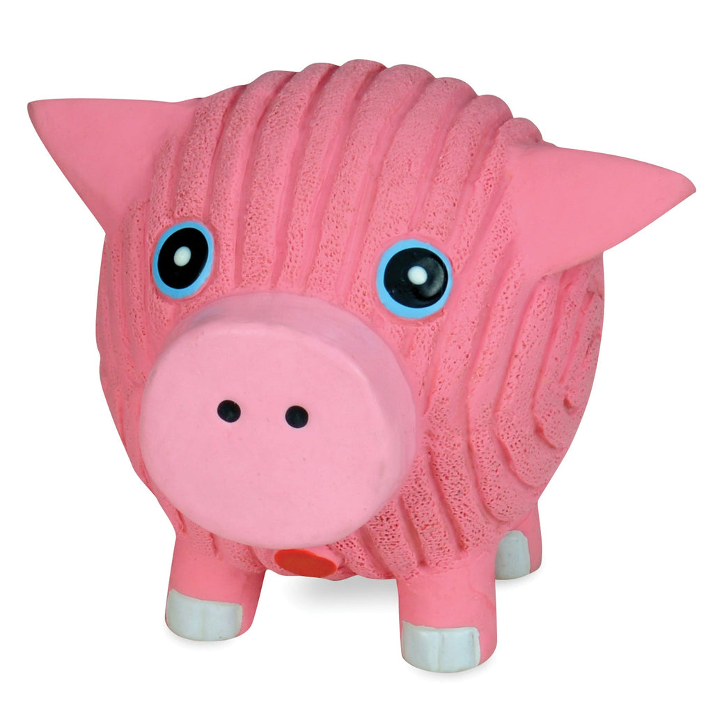 Hamlet the Pig Ruff-Tex Ball Dog Toy, 3" Squeaky Latex
