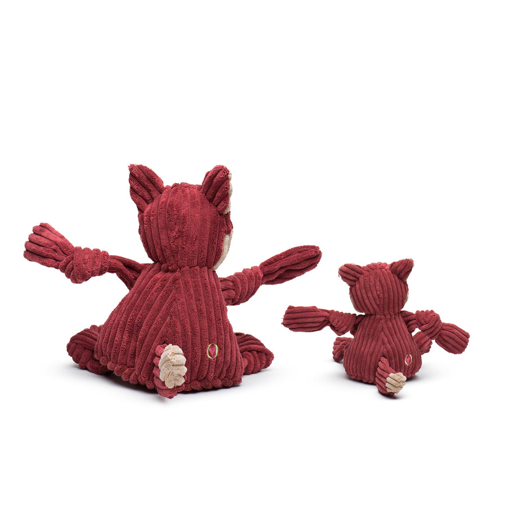 Knotted Plush Dog Toy with Multiple Squeakers, Small or Large