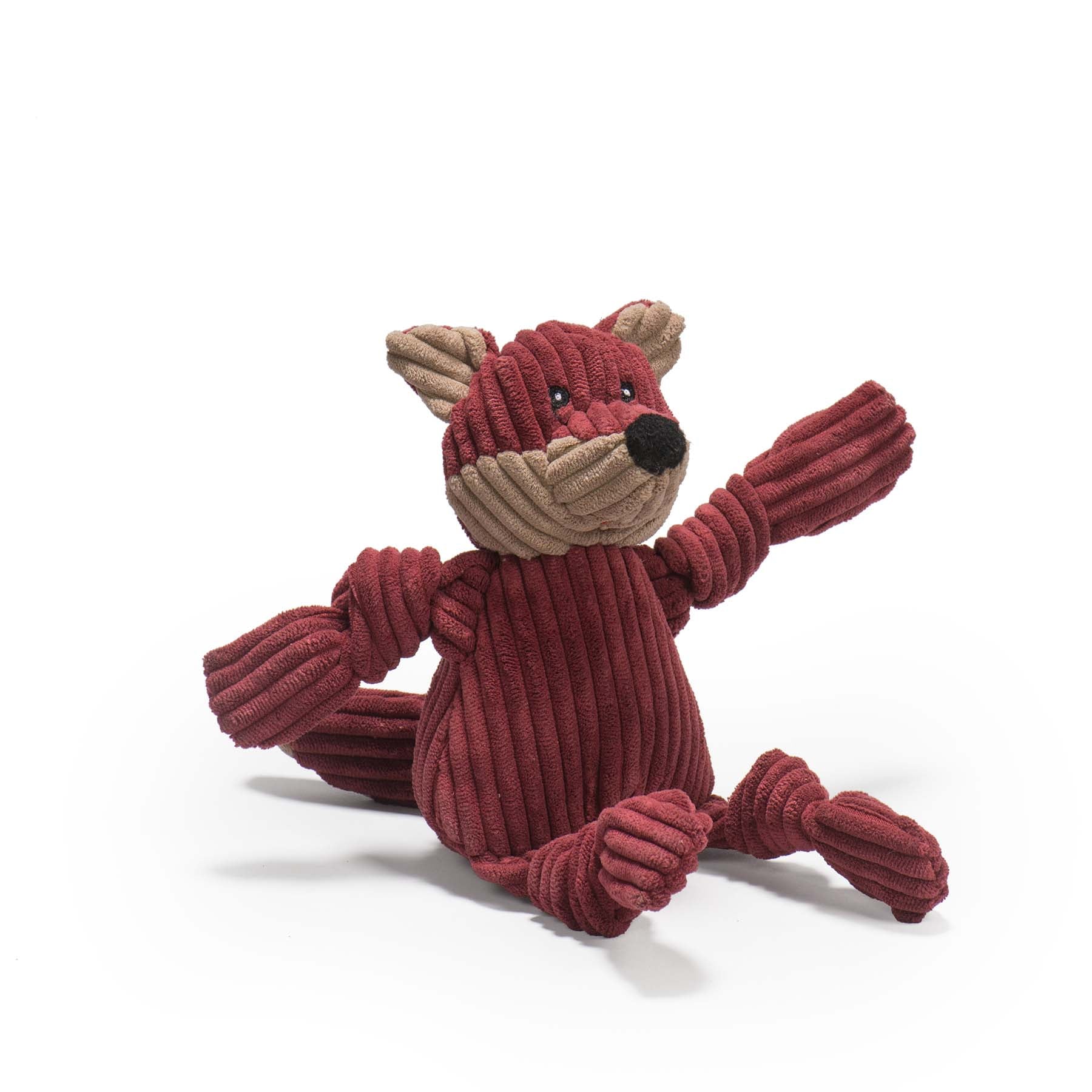 Knotted Plush Dog Toy with Multiple Squeakers, Small or Large