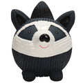 Reggie the Raccoon Ruff-Tex Ball Dog Toy, 3" Latex, Squeaker, Floats