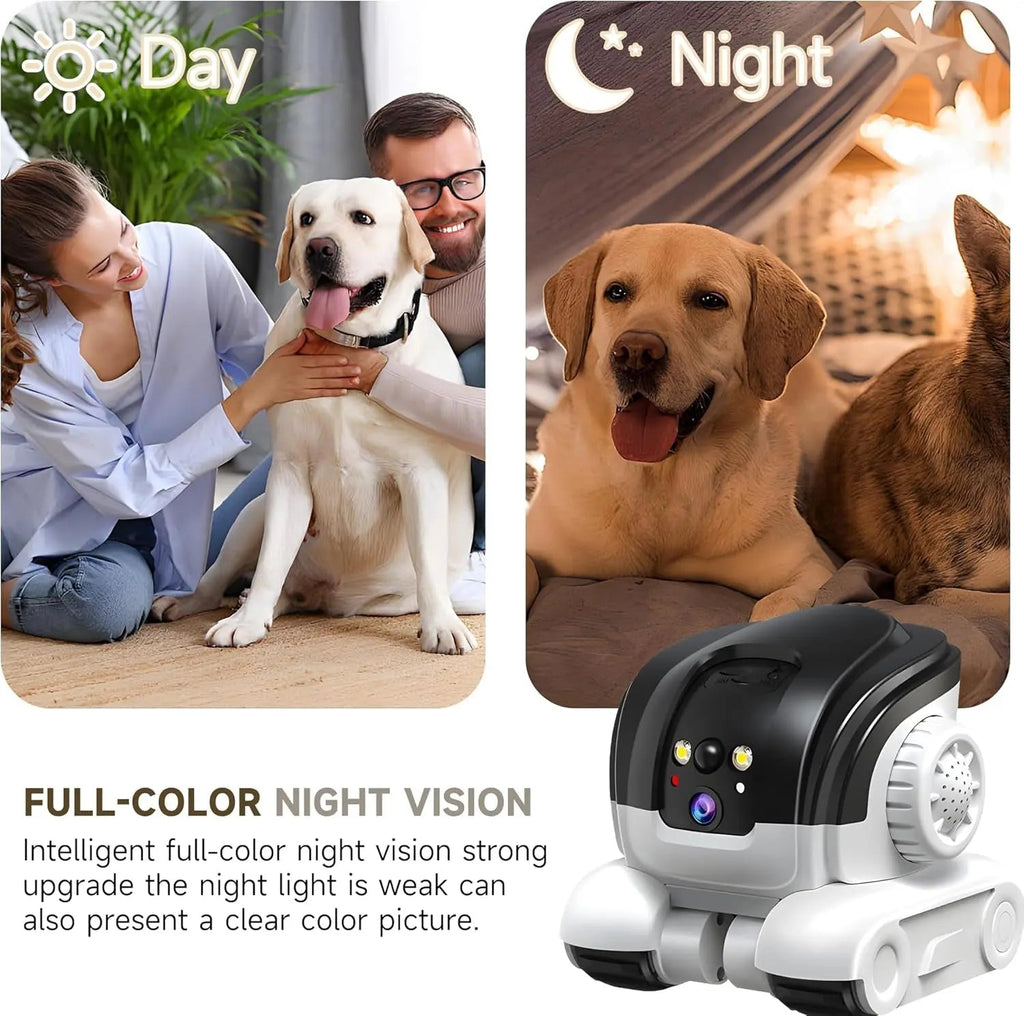 Smart Pet Camera Robot with 1080P HD Video and 360° App Control