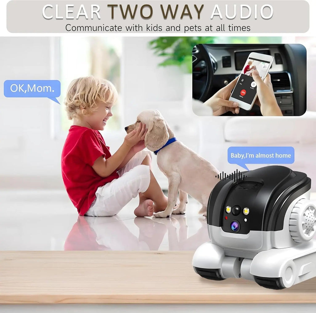 Smart Pet Camera Robot with 1080P HD Video and 360° App Control