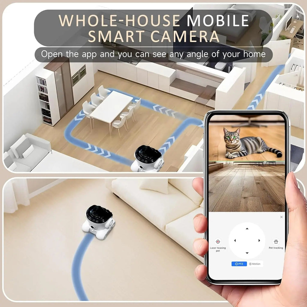 Smart Pet Camera Robot with 1080P HD Video and 360° App Control