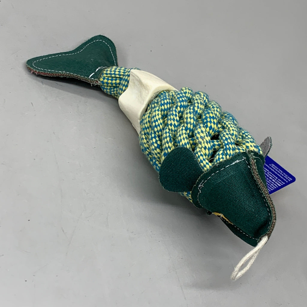 JOYHOUND Rope Fish Dog Toy with Bone, 2-Pack, 10.5-Inch