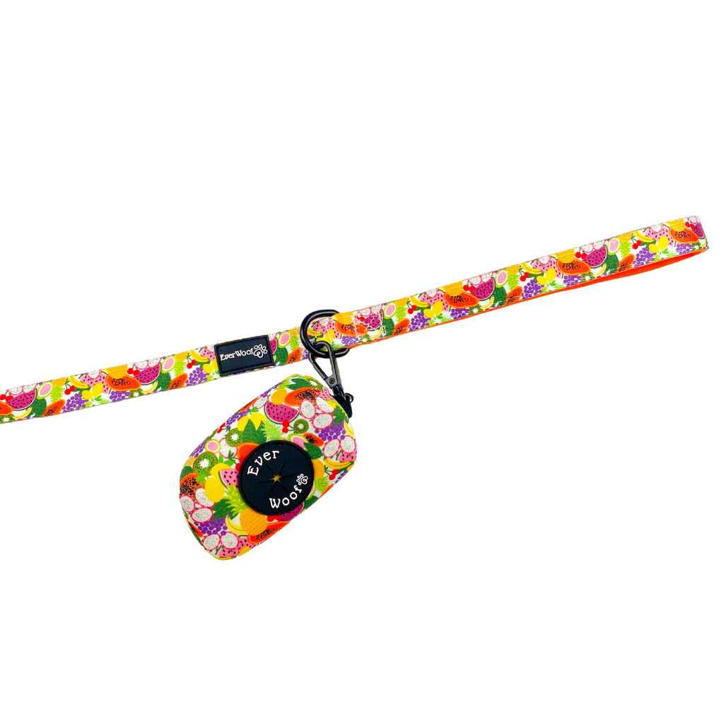 Tutti Frutti Neoprene Waste Bag Holder for Leash or Bag