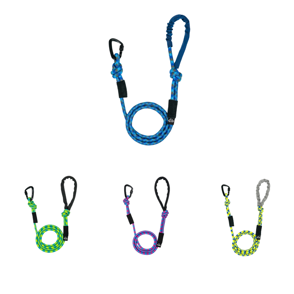 Kernmantle Climbing Rope Dog Leash with Soft Handle – Lime & Emerald
