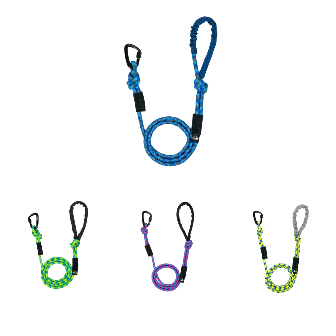 Kernmantle Climbing Rope Dog Leash with Soft Handle – Lime & Emerald