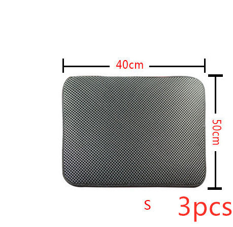 EVA Cat Litter Mat – Waterproof, Foldable, Black or Grey, S–L