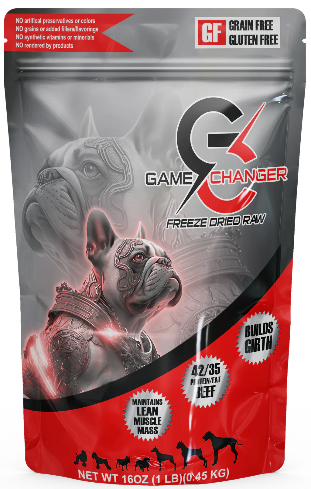 Bully Performance Freeze-Dried Raw Beef Dog Food, 1 lb