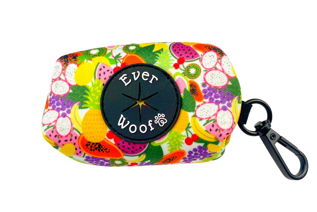 Tutti Frutti Neoprene Waste Bag Holder for Leash or Bag