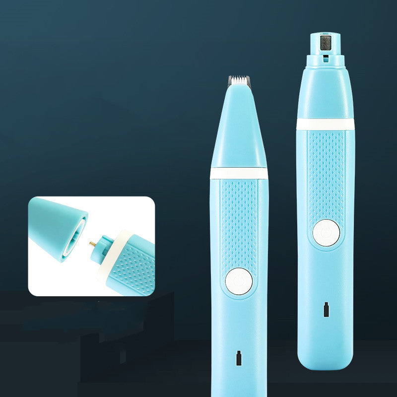 Pet Grooming Kit with Rechargeable Trimmer and Nail Polisher