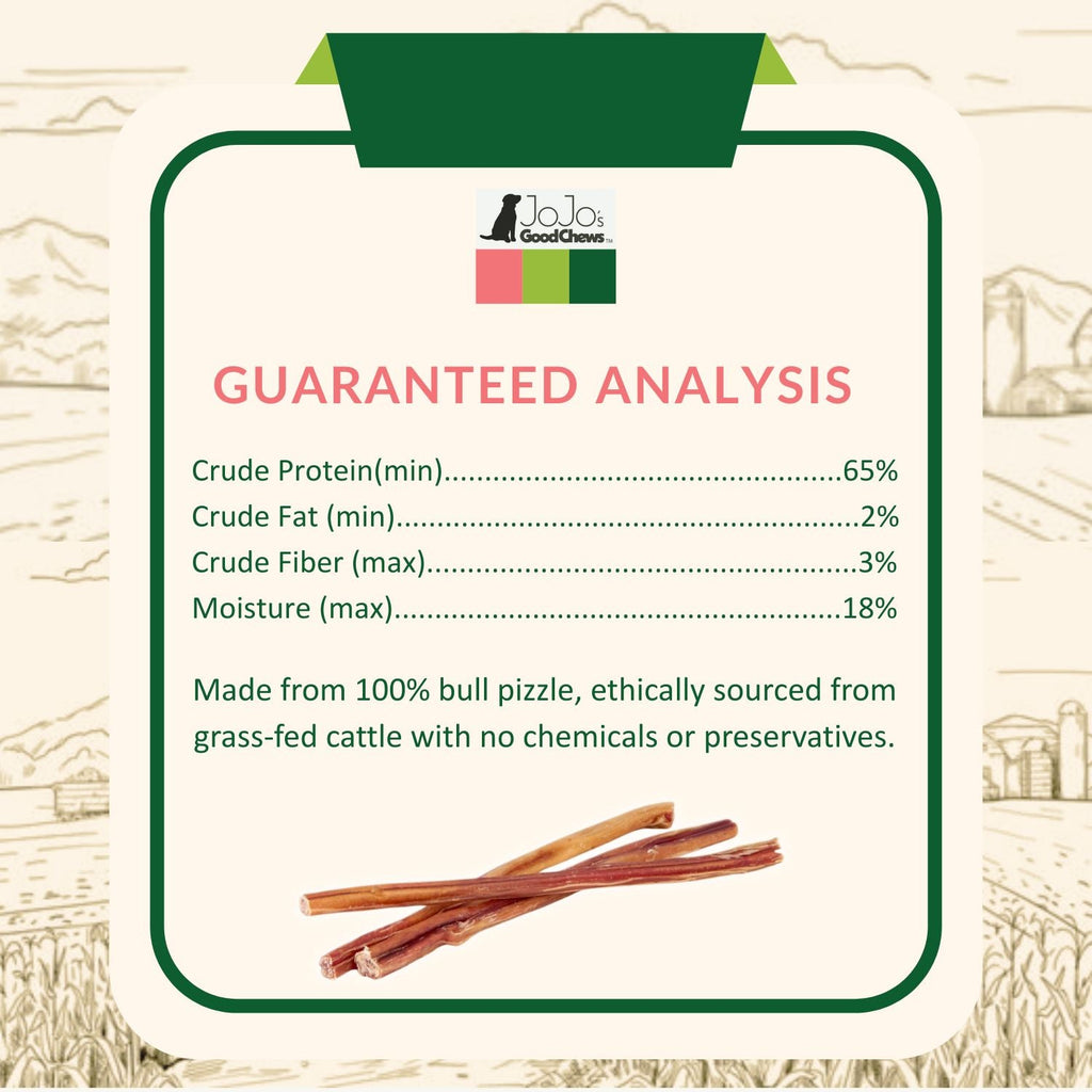 12-Inch Odor-Free Beef Bully Sticks for Dogs
