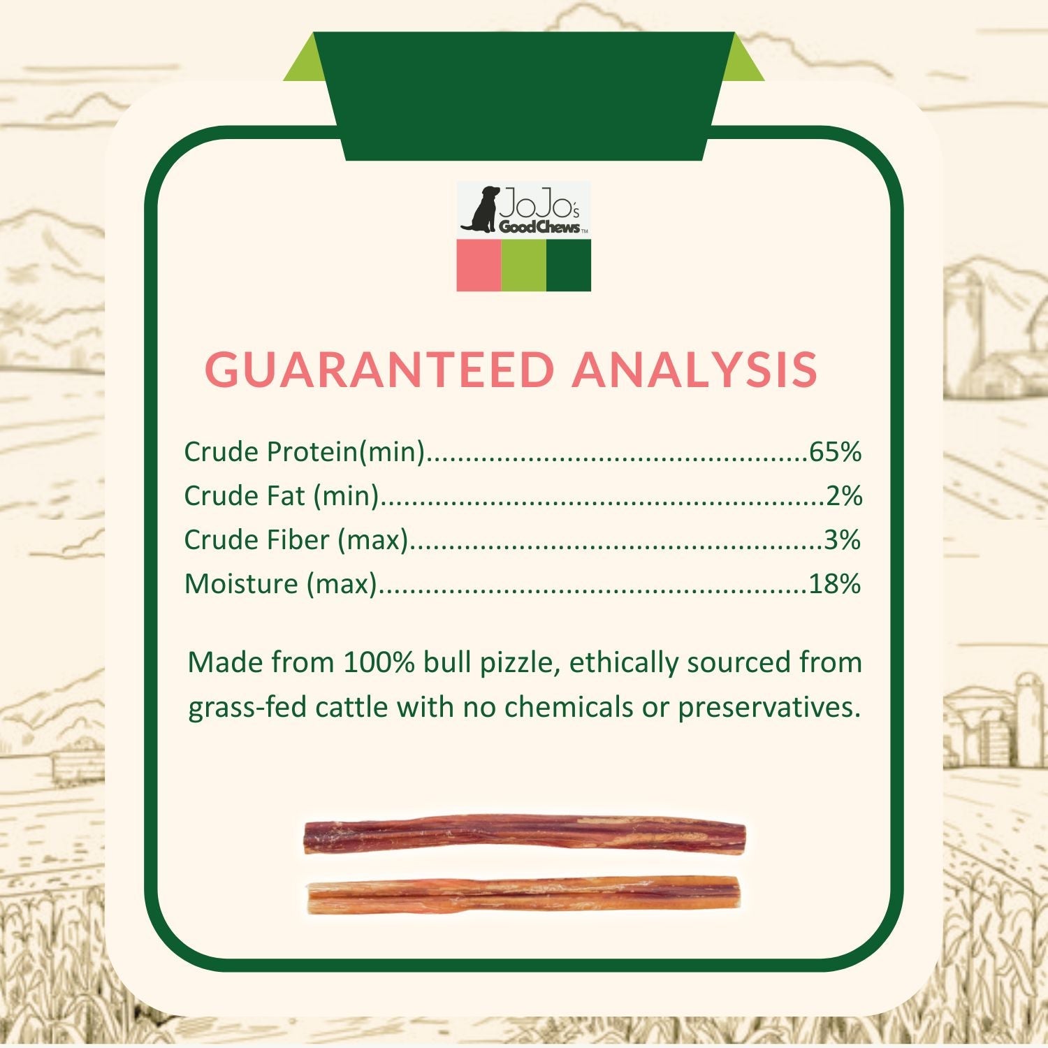 12-Inch Jumbo Beef Bully Sticks for Dogs, 2-Pack