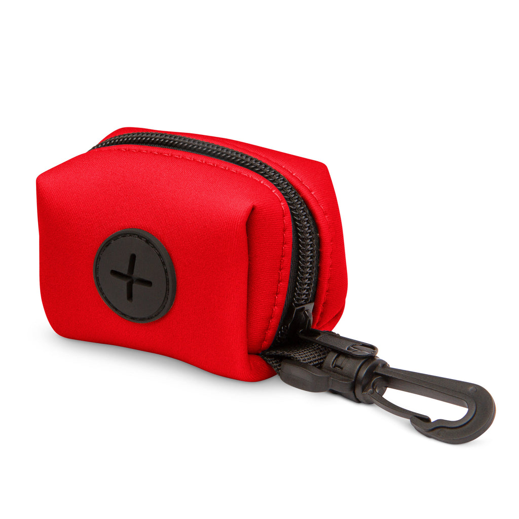 Lightweight Neoprene Dog Waste Bag Holder with Leash Clip