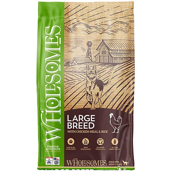 Wholesomes Large Breed Chicken Meal & Rice Dog Food