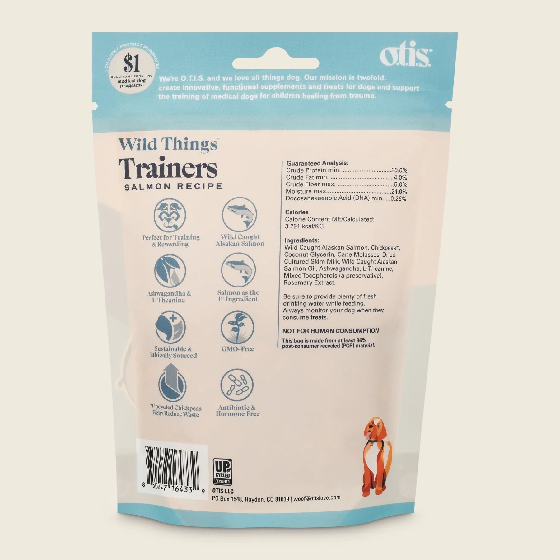 Salmon Training Treats for Dogs with DHA, 4 oz Resealable Bag