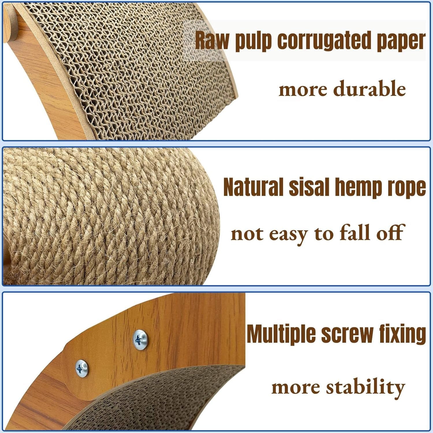 2-in-1 Small Pet Scratcher with Rotating Sisal Ball and Cardboard Pad