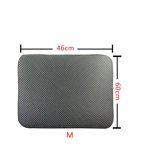 EVA Cat Litter Mat – Waterproof, Foldable, Black or Grey, S–L