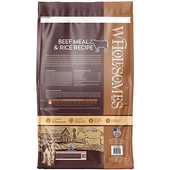Wholesomes Beef Meal & Rice Adult Dog Food