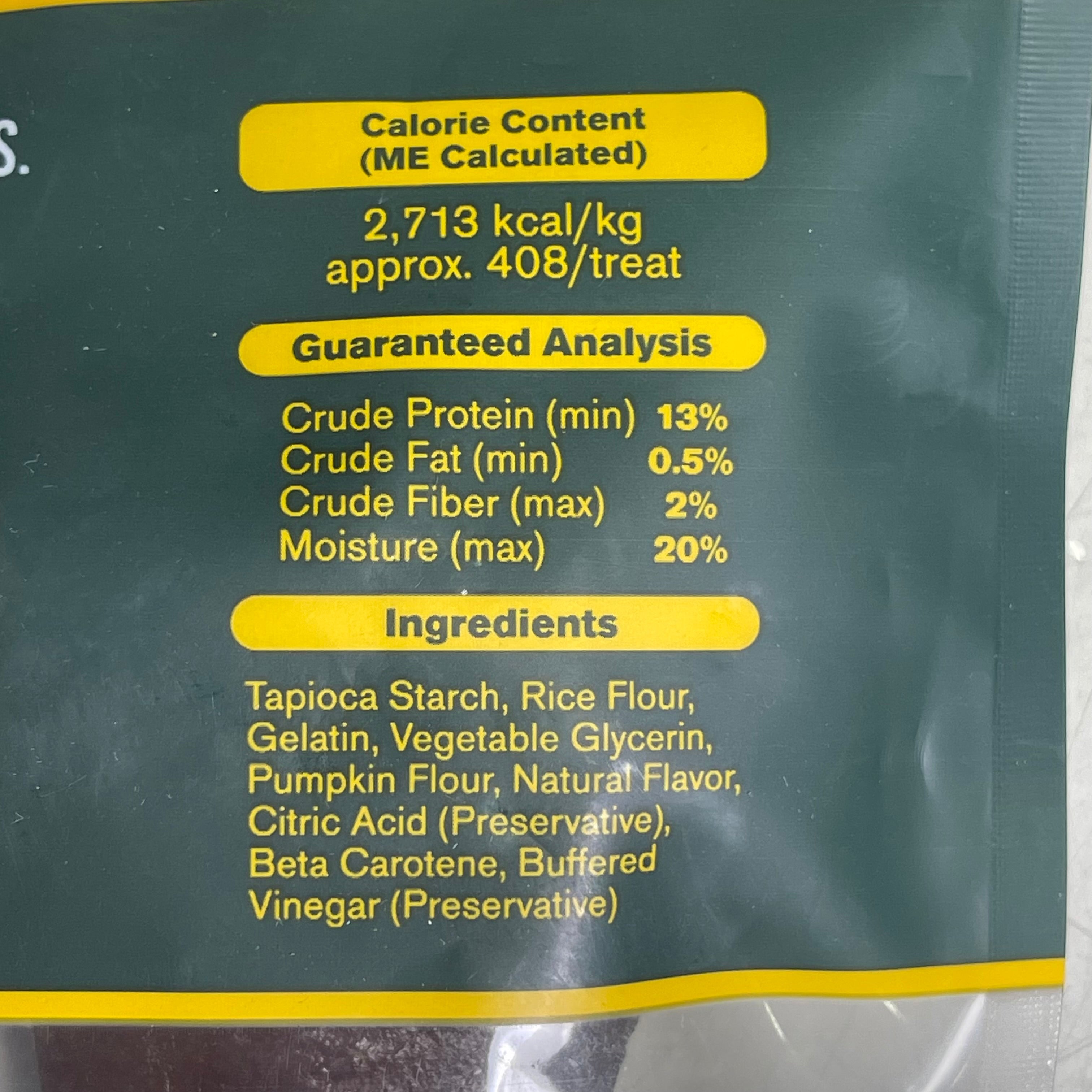 Pumpkin Recipe Dog Chew Bones, Large, 2 Packs of 2