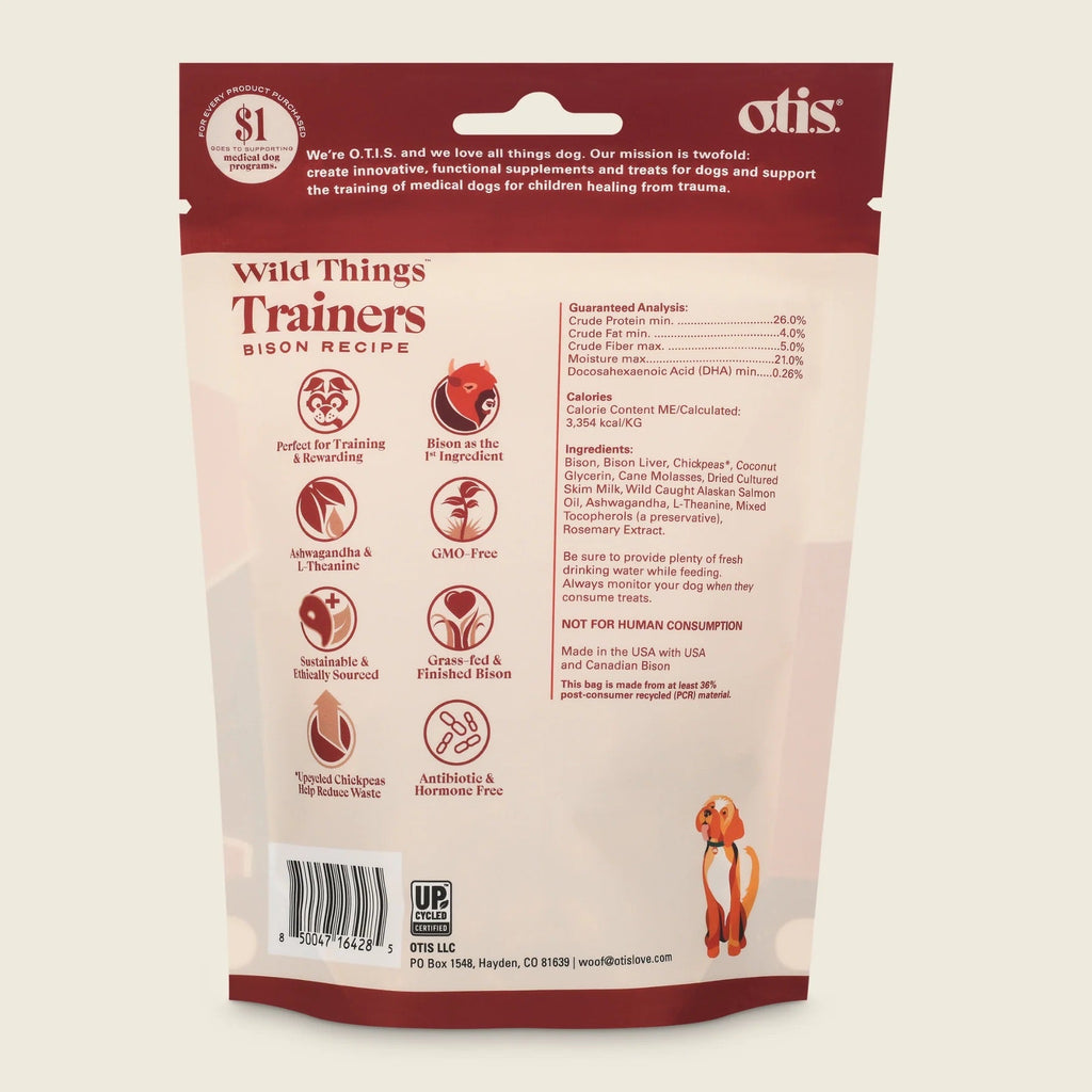 Bison Training Treats for Dogs with Ashwagandha and DHA, 4oz