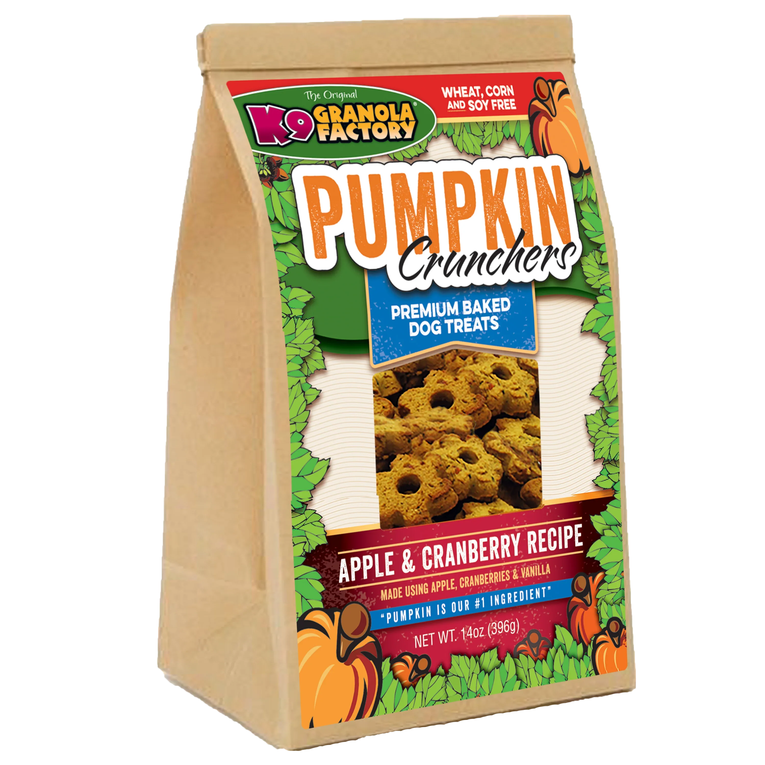 Crunchers Pumpkin Dog Treats – Plant-Based, Low Fat