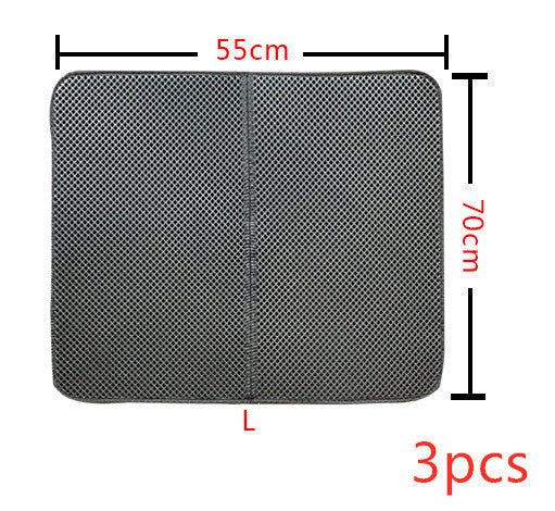 EVA Cat Litter Mat – Waterproof, Foldable, Black or Grey, S–L
