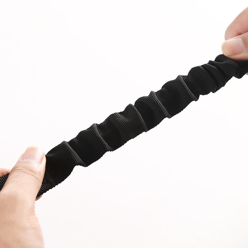 Pet Vehicle Retractable Safety Rope – Adjustable Nylon, Black