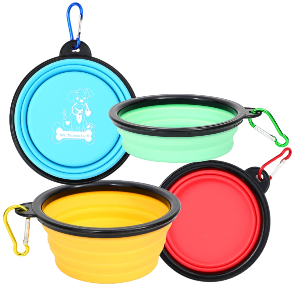 Mr. Peanut's Collapsible Silicone Pet Travel Bowls - 12oz