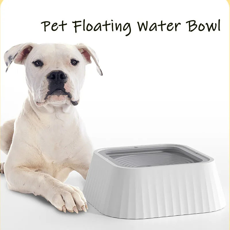 Floating Plate Pet Water Bowl, 1300ml, Anti-Spill Design