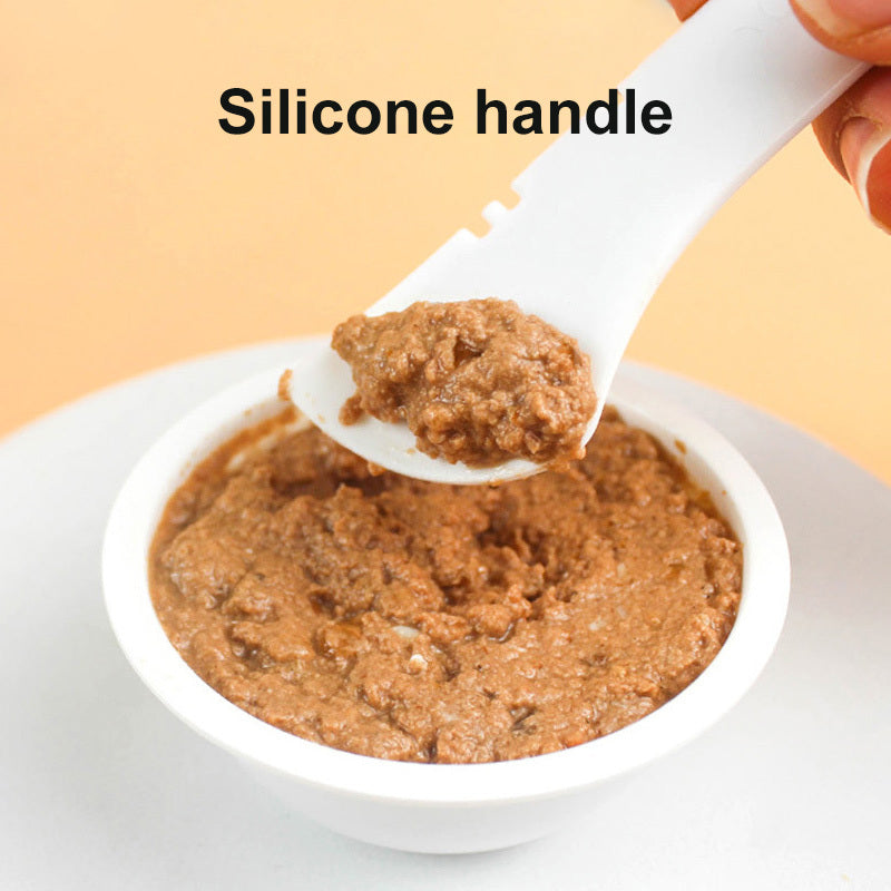 Silicone Pet Food Spoon and Can Lid Set