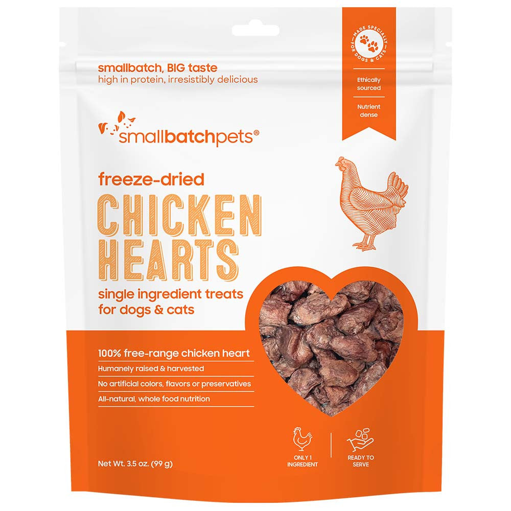 Freeze-Dried Chicken Heart Treats for Dogs and Cats
