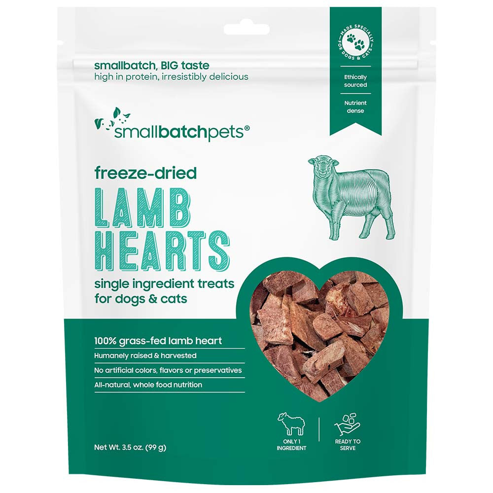 Freeze-Dried Lamb Heart Treats for Dogs and Cats